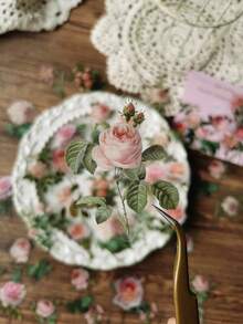 1 Pack 40pcs PET Pink Rose Floral Decorative Stickers For Planner And Journal - DT1317 - View 2