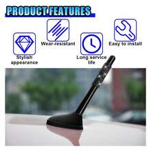 Shiny Rhinestone Car Antenna, Crystal Studded Vehicle Radio Antenna Replacement Part, Universal Short Car Exterior Decorative Antenna, Suitable For Sedan, Truck, SUV - Multicolor - View 3