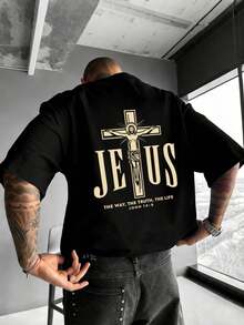 Men T-Shirts - 黑色 - 查看 1