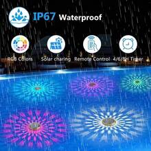 Solar Powered Pool Lights, 9-Color RGB Floating Pool Lights With Remote Control, 4/6/8 Hour Timer, IP67 Waterproof, High Brightness SMD5050 LED, Auto On/Off, Suitable For Swimming Pool, Bathtub, Garden, Camping Party - Solar-powered Floating Light (RGB) - View 10