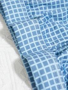 Random 3Pcs Men Underwear, Comfort Polyester Fabric, Checkered Pattern With Buttons, Elastic Waistband Multi-Color Pack, Home Essentials, Men Gift - Multicolor - View 10
