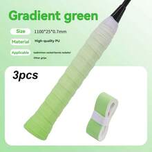 BSKT 1 Roll Gradient Color Racket Handle Grip Tape, Badminton Pickleball Tennis Racket Grip Wrap, High-Density Moisture-Absorbing Soft Rubber Fabric, Thick Anti-Slip Textured Surface, High-Adhesion Base Adhesive, Wraps Snugly Without Peeling Or Detaching, Absorbs Excess Palm Moisture, Resistant To Wear And Peeling During High-Frequency Swing Friction - Multicolor - View 18