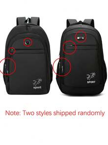 1pc Oxford Cloth Sports Backpack, Large Capacity Fits Laptop And Daily Essentials, Suitable For School, Work And Outdoor Travel, Unisex Essential - Multicolor - View 11