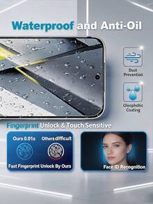 2pcs One-Click Dust-Free Installation High-Definition Tempered Glass Screen Protector, Anti-Explosion Anti-Scratch, Suitable For Xiaomi 17T 15T 14T 13T Poco M6 M7 X6 Note 14 13 Pro 4G 5G 14C A5 A4/Suitable For IPhone 17 16 15 Series, 9H Hardness High-Strength Silk Screen Printing Process, No Bubbles, Auto-Adsorption, Easy Installation, Phone Screen Protector - Clear - View 8