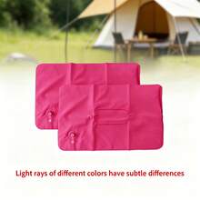 2pcs Inflatable Travel Pillows, Portable Ultra-Light Air Camping Pillow, With Neck And Lumbar Support, Washable Air Pillow, Suitable For Airplane, Car, Office Nap, Hiking, Backpacking, Multifunctional Travel Pillow, Suitable For Various Occasions - Multicolor - View 9