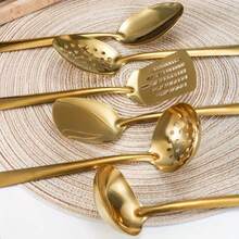 Stainless Steel Kitchen Utensil Set, Durable Kitchen Tools, Including Soup Ladle, Scraper, Whisk, Tongs And Strainer - View 1