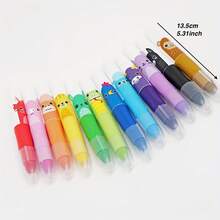 1pc Cute Giant Crayons, 12pcs Twistable Crayons Washable Crayons Silky Smooth Large Crayons For Coloring, Drawing - Multicolor - View 5