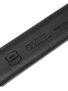 CAMEL CROWN Cinturón de hebilla automática para hombre, cinturón de pantalón simple y versátil - Negro - Ver 2
