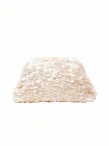 Fashion Sequins, Clouds Wrinkled Clutch Bags, Niche Exquisite Versatile, Romantic Daily Retro Suitable For Dinner Parties, Afternoon Tea And So On. - White - View 6