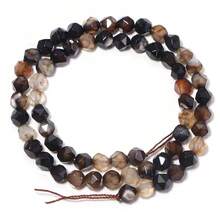 6/8/10mm Faceted Brown Striped Agate Beads, Loose Beads, Used For DIY Jewelry Making Unique Bracelet Necklace Decorative Accessories, Ideal Gift For Women And Men - Brown Agate - View 10