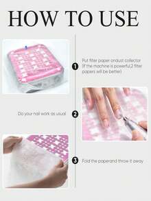 200/5PCS Special Filter Cotton For Nail Art Tools, Filter Paper For Nail Polish Remover, Nail Polishing Machine Filter Cloth, Nail Art Vacuum Cleaner Filter Paper. - White - View 4
