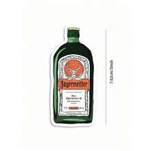 Car-5364：「Jägermeister 酒瓶乙烯基貼紙－適合筆記本電腦、水壺、日記本與飲品愛好者空間 | 適合 Jägermeister 粉絲、飲酒愛好者與派對參加者 | 送給朋友、派對參與者與飲品愛好者的理想禮物 | 大膽獨特的貼紙，營造飲品主題裝飾與派對氛圍」 - A - 查看 6