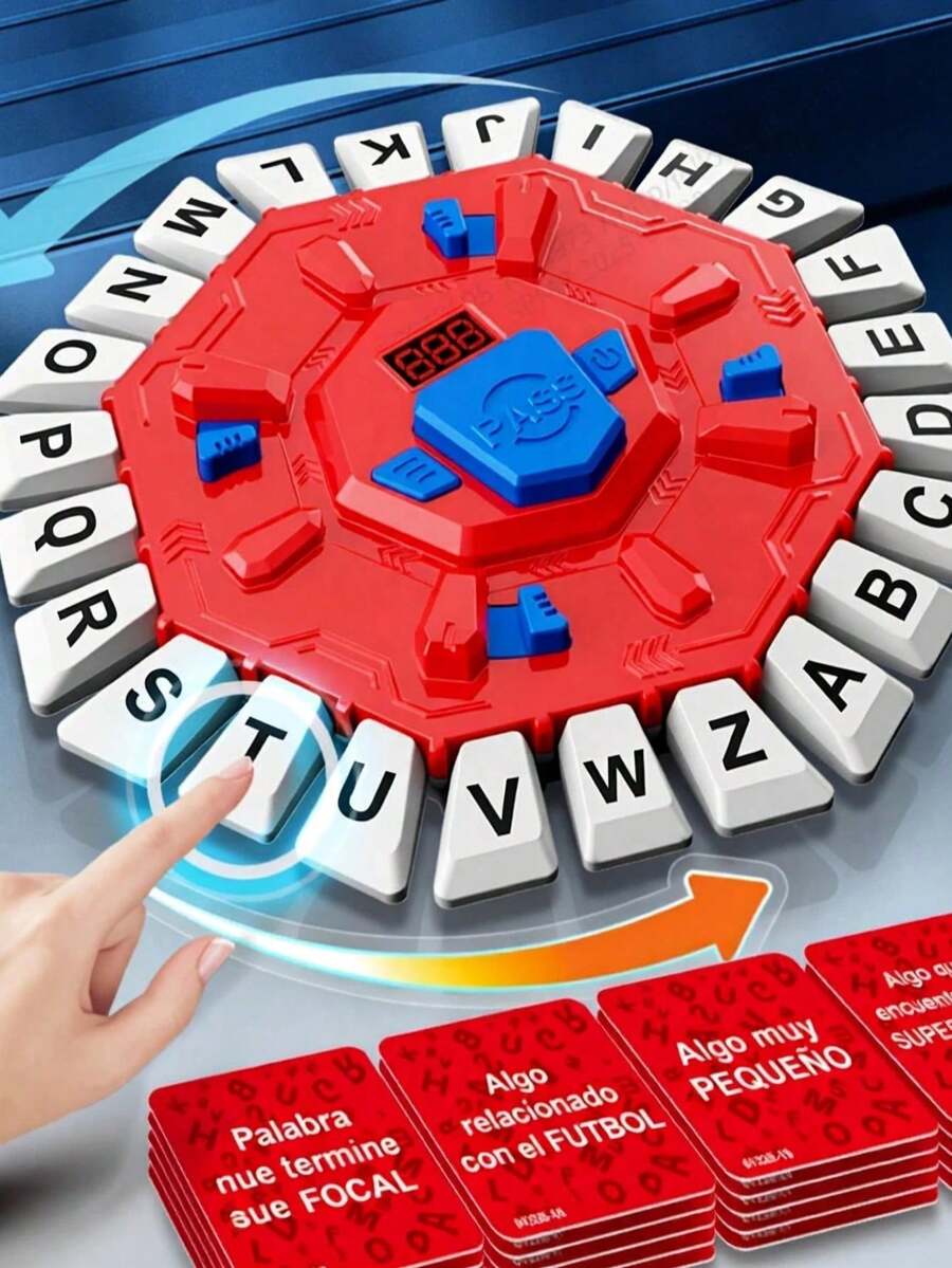Spanish Alphabet Game - A fast-paced memory game with round ABS boards, timers, and colorful letters for entertainment and multiplayer educational games - Verschiedenfarbig - Übersicht 1