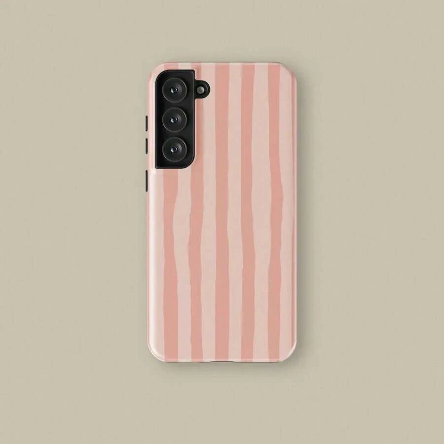 Customized Color Striped Phone Case For IPhone16 15 14 IPhone13 12 11 Pro Max, Retro Minimalist Aesthetic Line Protective Case, Suitable For Samsung Galaxy S23 S24 S25 - 白色5 - 查看 1