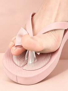 2/1 Pair Soft Gel Toe Pads, Designed To Protect Toes, Suitable For Flip-Flops, Provide Foot Grip To Prevent Slipping, Cushioned And Durable, Reduce Friction, Washable And Reusable. Suitable For Flip-Flops, Slippers, Sandals, Etc. Essential For Outdoor Travel, Vacation And Summer. - / - View 3