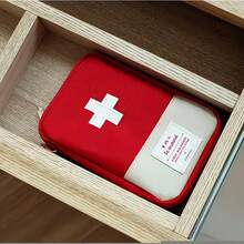 Bolsa de medicina portátil mini, kit de primeros auxilios de viaje, bolsa de almacenamiento de medicamentos, kit de supervivencia, caja de pastillas, emergencia al aire libre, camping, vuelta al colegio - Ver 9