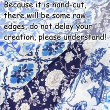 10Pcs Blue Ceramic Series Precut Fabric Strips Bundle Fabric Jelly Roll, Material Assorted For Quilting DIY, Handicrafts Sewing, Rugs, Home Decoration, Hair Bows, Patchwork Making - Default - View 5