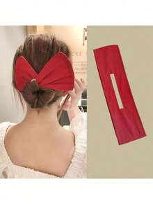 1pc Rotating Reel Hair Straightener, Lazy Person Twisting Hair Band, Quick Tying Hair Band - Multicolor - View 3