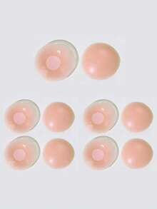 vfvQueen 12pcs Reusable Silicone Nipple Covers, Lift-Up Invisible Bra Pads, Adhesive Breast Pads Stickers (2/6/12pcs) - Multicolor - View 1