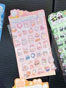 Embossed Animal Stickers, Suitable For Planner, Notebook, Phone Case, Scrapbook Decoration, Children And Teacher Inspirational Stickers - Multicolor - View 13