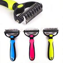 Pet Cleaning Brush Pet Deshedding Brush Dog Comb Deshedding Tool Hair Cleaning Brush - Multicolor - View 1