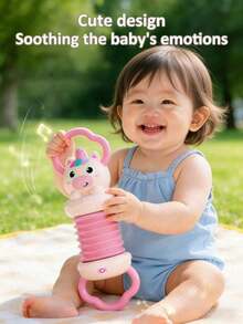 6 Months+ Portable Travel Toy Mini Cartoon Accordion Toy, Frog/Unicorn Color Options, Easy To Carry, Multifunctional Toy To Inspire Intelligence And Provide Comfort - Multicolor - View 6