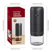 快速研磨 USB 充電式便攜咖啡豆磨豆機，附 LED 顯示螢幕，無線咖啡研磨機，適合旅行、露營、辦公室使用，適用義式濃縮、手沖、冷萃、法式壓濾咖啡，精緻聖誕生日廚房禮物，送給咖啡愛好者 - 彩色 - 查看 12