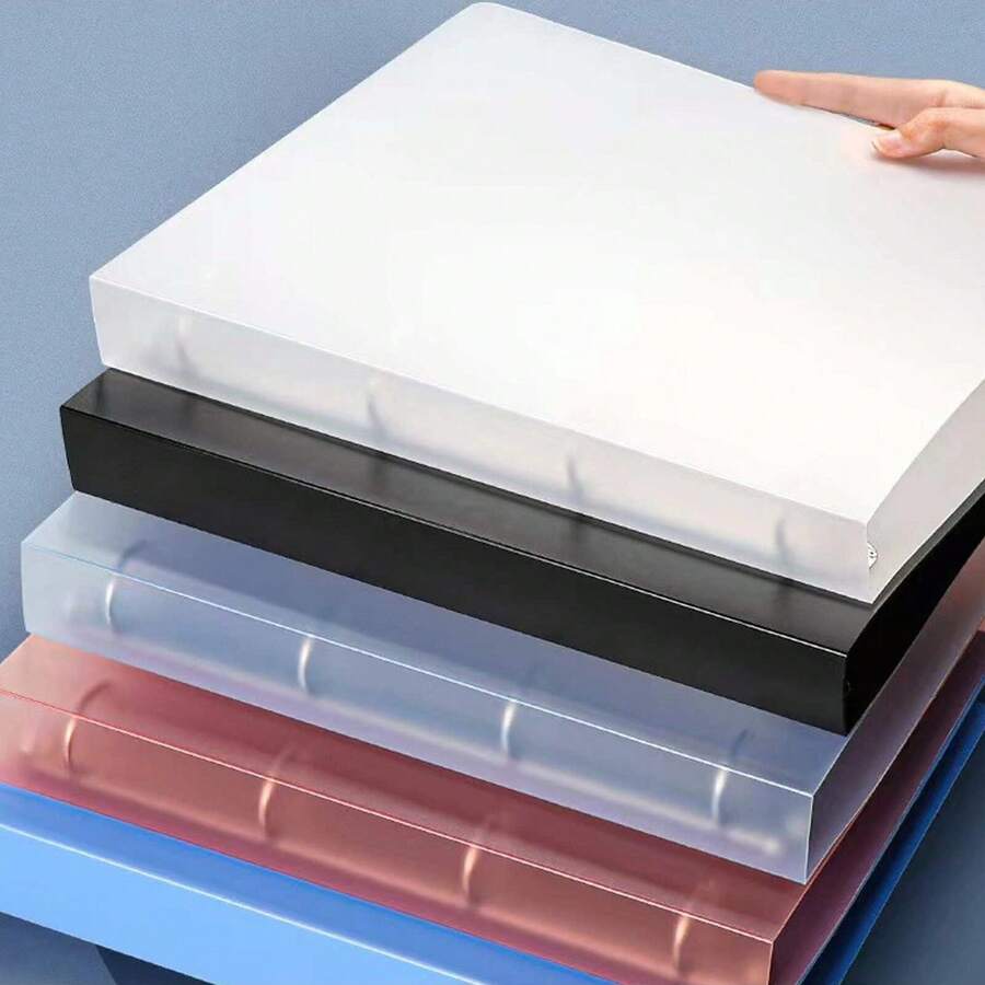 1pc A4 Display Folder 4-Hole/2-Hole, D-Ring Binder, Holds 200 Sheets, Suitable For Paper, Reports, Office, School Supplies, Back To School Essential, Personal, School And Office Project Presentation