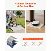 [Free Shipping] Door Threshold Ramp, 4 Inch Rise, Aluminum Alloy Threshold Ramp Rated 800 Lbs Load Capacity, Handicap Ramps For Home Steps For Wheelchair, Scooters, Power Chairs, Walkers, Bicycle, Tricycle-XY230854 - Multicolor - View 7