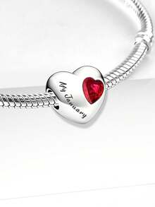 1pc Month Theme Beaded Pendant, Suitable For DIY Jewelry Making, Such As Bracelets, Necklaces, Etc., Perfect Gift For Women And Girls - Silver - View 10