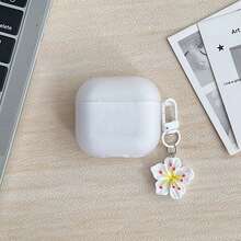 極簡白色粉藍藍牙無線保護殼，適用於 Airpodspro3 2代，適用於 iPhone 耳機保護殼 1/3/4/5 無線保護殼 2代、3代與 4代 - 無色 - 查看 12