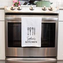 Personalized Kitchen Towels, Flour Bag Tea Towels, Custom Kitchen Gifts, Suitable For Celebrating A Mother's Or Grandmother's Housewarming Or Birthday, Kitchen Decorative Hand Towels, Custom Dish Towels - Multicolor - View 7