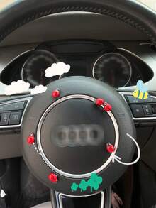 12件裝汽車內飾黏貼式瓢蟲裝飾，可愛有趣 - A - 查看 7