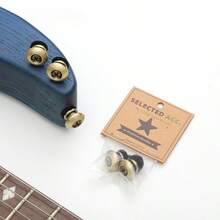 OUMINGYQ Guitar Strap Locks Electric Guitar Bass Non-Slip Buckle Silver Gold Ukulele Tail Pins 2pcs/Pack - Multicolor - View 2