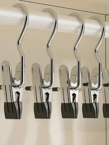 1/5/10/20pcs Heavy Duty Stainless Steel Clothes Clips With Hooks, Non-Slip Multi-Function Pants & Skirts Drying Clips, Space-Saving Closet Organizer For Bedroom, Dorm, Home - Multicolor - View 3