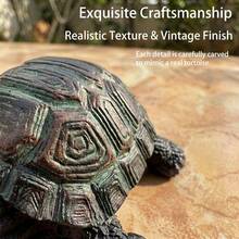 Esculturas de tortuga para jardín, estatuas de decoración del hogar, tortuga realista y linda, arte de jardín zen, patio, césped, jardín, figuras de exterior - A - Ver 3