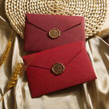 1 Set / 5 Sets,Luxury Linen Envelopes And Writing Paper Set With Wax Seal - Perfect For DIY Gifts, Wedding Invitations, And Office Use - Luxury Envelopes Set - View 9