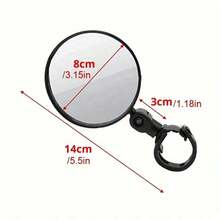1 Pair High Definition Wide Angle Bicycle Rearview Mirrors, 360 Degree Rotatable Adjustable, Mountain Bike Road Bike Cycling Accessories - Multicolor - View 2
