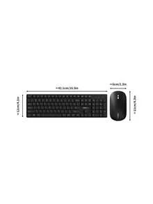 Lenovo 2.4G Wireless Keyboard And Mouse Combo, 105 Keys, Slim , Minimalist And Fashionable Design, Suitable For Business Office, Home, Laptop, Tablet - Black - View 9