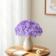 10pcs Artificial Hydrangea Flowers Large Pack, Realistic Silk Fake Flowers With Stems, Suitable For Wedding Home Decor Centerpieces, Living Room Garden Party Baby Shower Decoration, Valentine's Day Decoration, DIY Materials, Party Decoration - Purple - View 6