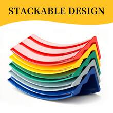 1pc/2pcs/4pcs Poker Card Holder, Curved Design Hands-Free Card Stand, Suitable For Elderly And Arthritis Patients, Stackable Plastic Card Storage Rack, Ideal For Family Game Night Party Card Games - View 7