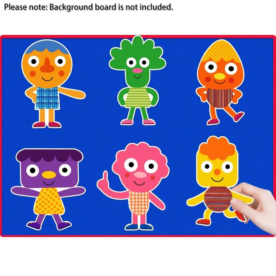 hoojojo 12pcs SSS Character Felt Story Set, Interactive Educational Toy, Role Play Props, Classroom Games, Reusable Felt Board Accessories, Suitable For Classroom And Home Learning, Back To School Essential