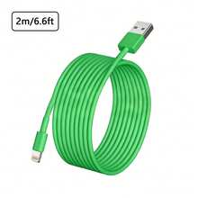 Compatible With IPhone 1m/2m/3m Extra Long Fast Charging Cable, Multiple Colors Available, Supports Fast Charging & High-Speed Data Sync, USB Data Cable, Compatible With IPhone 14/13/12/11 Pro Max/Mini/XS Max/XR/XS/8/7/6S/SE, Phone Charging Accessory - Multicolor - View 23