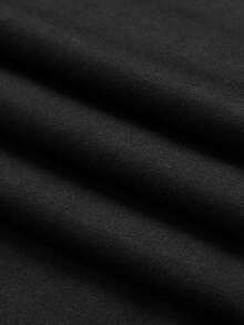 Sweatshirt Pullover Lengan Panjang Berkerudung Minimalis dengan Desain Bahu Jatuh, Motif Tema Balap dengan Logo 97, Atasan Lengan Panjang Kasual Serbaguna Warna Hitam untuk Musim Gugur - Hitam - View 7
