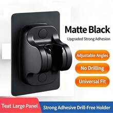 No-Drill Shower Head Holder Adjustable Multi-Position Universal Shower Head Base Fixer - Black - View 1
