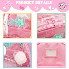 Boys & Girls Transparent Backpack With Lunch Bag Set, Suitable For Preschool And Elementary School Children - Children's Schoolbag - View 5