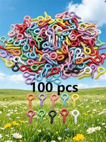 Stainless Steel Eye-Shaped Screw Pins, 100/2000pcs Multi-Color Assorted Pack, Screw Eye Keychain Rings, Suitable For DIY Jewelry Making Accessories - Eye Needle - View 21