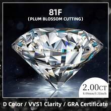 Cushion Cut 81 Facets Moissanite Loose Stone, Round D Color Loose Rhinestone 0.5ct-3.0ct - White - View 14