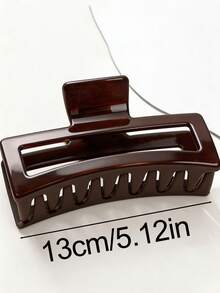 3 piezas/1 pieza Pinzas para el cabello de mujer de 13cm/5.12in de plástico brillante en colores marrón, negro y blanco, ligeras, versátiles, elegantes, minimalistas, de unicolor, accesorios para el cabello para el baño, adecuadas para salidas diarias, fiestas casuales, ir al trabajo, playa, vacaciones, peinados, coleta, recogido, lavado de cara, baño, maquillaje, combinar con el atuendo, accesorios para el cabello, tocados - Multicolor - Ver 3