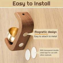 Magnetic Doorbell, Wooden Shopkeeper's Door Chime – Ding-Ding Sound - A - View 8